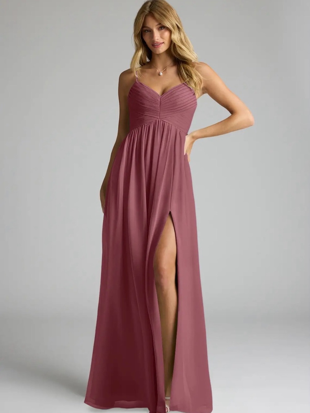 Azazie Maxi Dress in Desert Rose